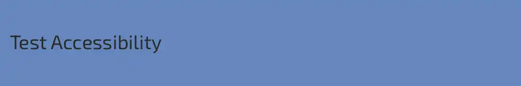 Test Accessibility